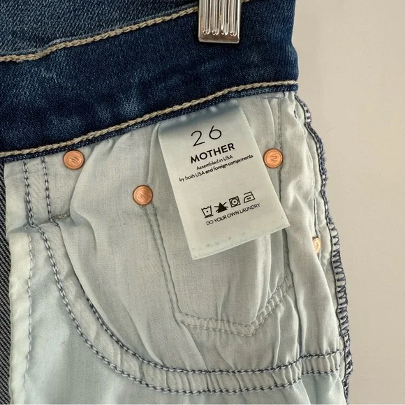 NWT MOTHER The Insider Crop Step Fray Work Hard Play Hard Size 26 - Picture 9 of 14